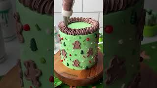 Gingerbread man cake youtube youtubeshorts cakedecorating youtubepartner [upl. by Suoivatnom]