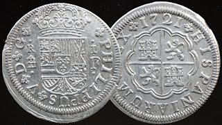 😬 EXCELENTE CONSERVACIÓN en este REAL de 1721 de Segovia monedas numismática [upl. by Eilla]