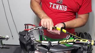 2013 Babolat AeroPro Drive step by step stringing instructions [upl. by Nylloh]