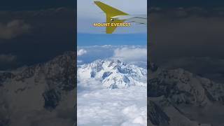 seeing Mount Everest through my flight ✈️ mounteverest flight aeroplane delhi bhutan china [upl. by Hisbe498]