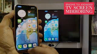 Screen Mirroring Apple iphone to Android TV Screen Cast  iphone to Mi TV Screen Share [upl. by Jaan]