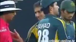 Saeed Ajmal vs Kumar Sangakkara Fight RARE [upl. by Neslund]