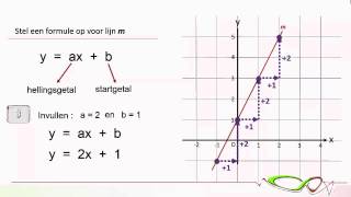 Wiskunde  Formule bij lineaire grafiek [upl. by Millan]