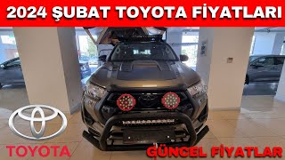 2024 ŞUBAT TOYOTA FİYATLARI AÇIKLANDI  TOYOTA FİYAT LİSTESİ 2024  COROLLAYARİSHİLLUXCHR [upl. by Llertnac]