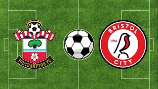 Southampton vs Bristol City  EFL Championship 202324  Football Simulation PES 21 [upl. by Martinsen795]