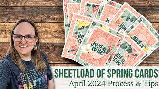 A SheetLoad of Spring Cards April 2024 Process amp Tips [upl. by Ynnavoj589]