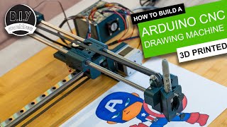 Super Easy 3D Printed Arduino CNC Drawing Machine  GRBL Plotter Elegoo [upl. by Hnao]