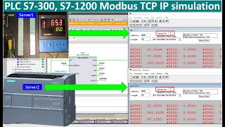 PLC S71200 S7300 Modbus TCP IP simulation [upl. by Aidnac510]