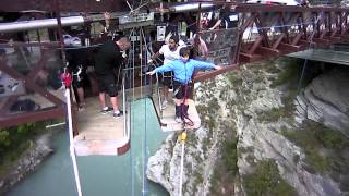 12 year old bungy jump Kawarau Bridge Queenstown New Zealand [upl. by Gernhard301]