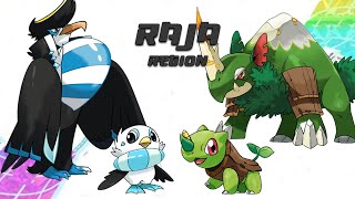 Complete Fakedex  Raja Fakemon Region Gen 10 Pokemon Inspiration [upl. by Anairb]