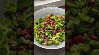 Özel sosu ile Brokoli Salatası  Broccoli Salad  Brokkolisalat shorts vegan easy [upl. by Ahsenit]