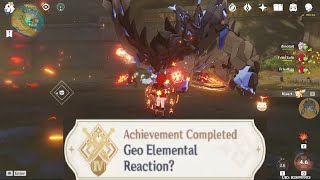 Geo Elemental Reaction Liyue Achievement [upl. by Ahsieken]