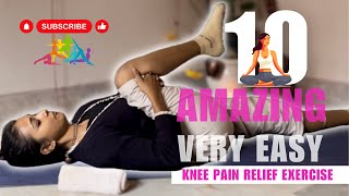 Are you suffering from Knee Pain 10 amazing knee pain relief exercises healthy yoga health [upl. by Enihpad500]