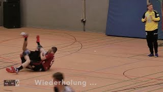 Handballregeln Vorsätzlich oder arglistig Disqualifikation mit Bericht Rote  Blaue Karte [upl. by Ashford958]