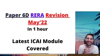 RERA ExamOriented Revision  CA Final Paper 6D  Real Estate Regulation Act Elective Economic Law [upl. by Bubb]