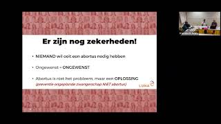 Webinar Francoise Dedrie en Jacinta De Roeck  Abortus toen en nu [upl. by Ranjiv]