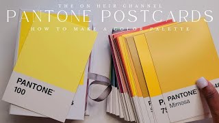 LETS REVIEW Pantone 100 Postcards Quick Swatch Lesson [upl. by Varini]