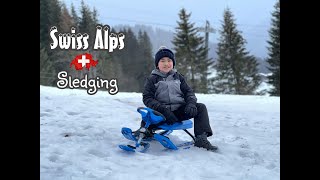 Sledging in Les Diablerets  Switzerland [upl. by Narmi866]