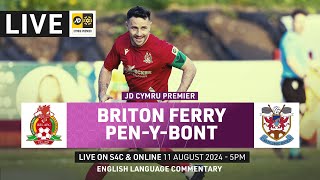 FULL MATCH Briton Ferry 02 Penybont  JD Cymru Premier  English Commentary [upl. by Ettereve]