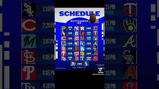 MLB baseball schedule for Saturday September 28 [upl. by Ycinuq]