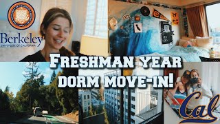 COLLEGE DORM MOVE IN VLOG  UC Berkeley  Freshman Year [upl. by Aerdma]