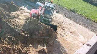 Weidemann T4512 filling a lorry in County Cork from lorry view [upl. by Eanat]