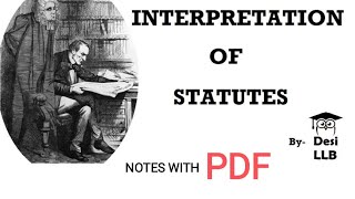 INTRODUCTION  INTERPRETATION OF STATUTES [upl. by Berkly729]