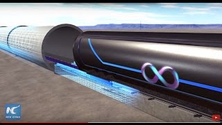 Futuristic Hyperloop tested in Las Vegas [upl. by Burlie506]