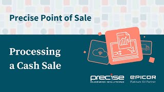 Precise Point of Sale POS  Processing a Cash Sale [upl. by Dryfoos]