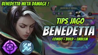 CARA MAIN BENEDETTA META TERBARU  BUILD amp EMBLEM BENEDETTA TERSAKIT 2024   BENEDETTA EXP GAMEPLAY [upl. by Noryt]