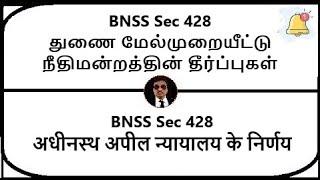 BNSS Section 428  Judgments of subordinate Appellate Court  Meaning in Tamil Hindi [upl. by Sylram]