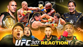 UFC 307 REACTION 🤯  Pereira BLUDGEONS Rountree 😱 [upl. by Adlemy]