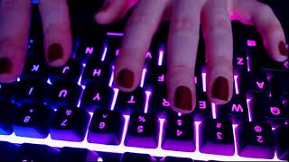 ASMR LED Membrane Keyboard Typing No Talking [upl. by Dorcia]