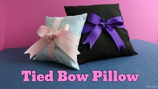 DIY Tied Bow Pillow [upl. by Akinom370]