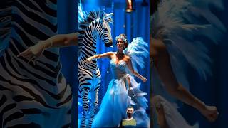 😨A Woman Performs a Fusion with The Zebra americagottalent talent agt shorts😱 [upl. by Noyahs]