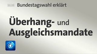 Bundestagswahl erklärt Überhang und Ausgleichsmandate [upl. by Leonid533]