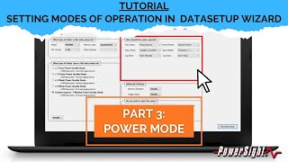 Data Setup Operating Modes  PART 3 Power [upl. by Audley]