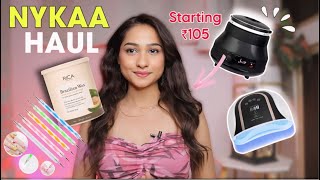 NYKAA HAUL Starting Rs105  Wax Heater Nail Lamp Nail Art Kit Must Watch [upl. by Adon]