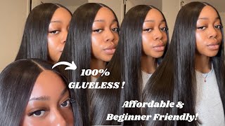 MUST HAVE Best Affordable GLUELESS SILKY Wig For Beginners Zero Adhesive amp No Skills Needed [upl. by Odlavu]