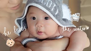 VLOG baby bath time  Kryz Uy [upl. by Aitel]