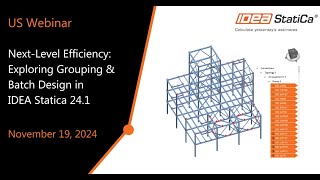 NextLevel Efficiency Exploring Grouping amp Batch Design in IDEA Statica 241 [upl. by Garner]