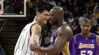 First Battle Shaq vs Yao Ming ESPN Highlights 20030117 [upl. by Banwell237]