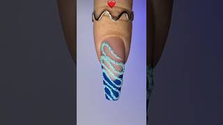 Glitter 🪩✨ line nail art design 🌿🦋 shorts shortvideo subscribe viral video nailart nails [upl. by Enelhtac]