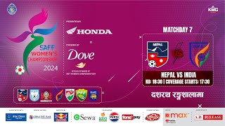 Nepal Vs India  SAFF Womens Championship 2024  Kartik 11  Kantipur MAX HD LIVE  Semi Final [upl. by Aerdnwahs]