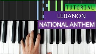 National Anthem Of Lebanon Piano Tutorial [upl. by Ylesara987]