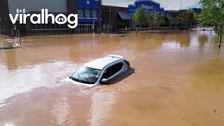 Hurricane Helene Destruction in Asheville North Carolina  ViralHog [upl. by Bardo]