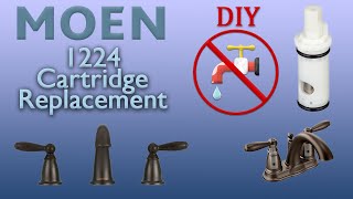 Moen 1224 Cartridge Replacement DIY Fixing your leaking faucet [upl. by Mroz899]