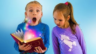 Sisters magical book adventure Amelia and Avelina fun [upl. by Pierre]