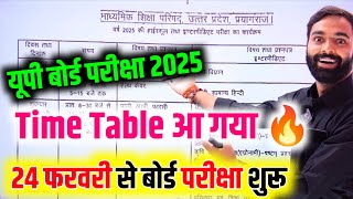 UP Board Class 10th12th exam scheme 202524 फरवरी से बोर्ड परीक्षा शुरू  Up Board Time Table 2025 [upl. by Mel42]