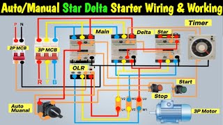 Star Delta Starter Power wiring Explained Practically by TheElectricalGuy [upl. by Kapeed]